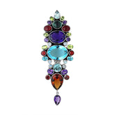 SP-2732-CO2 Sterling Silver Pendant With Multi Stones Jewelry Bali Designs Inc
